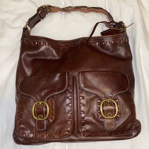 Coach Laced Leather Bleecker Elisa Leather Tattersall Lining Limited Edition